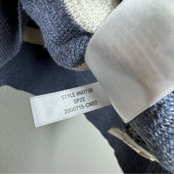 Madewell Striped Olney Henley Hoodie Sweater Blue White Stripe Women’s Medium - Picture 6 of 6